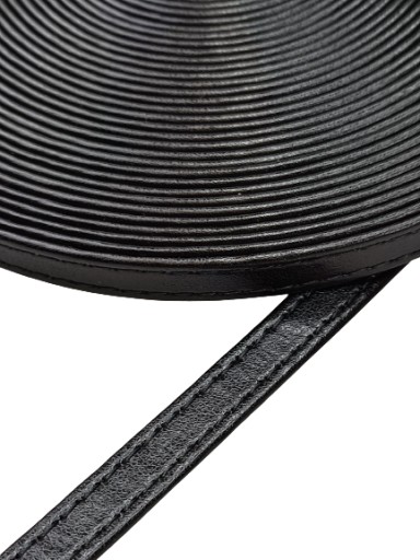 Eko kožený remienok na tašku 8 mm / 100 cm čierny