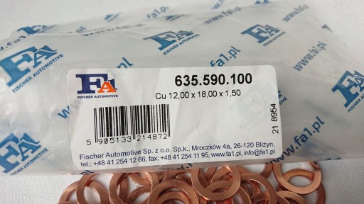 MEDENÁ PODLOŽKA 10 ks. FA1 635 590 100