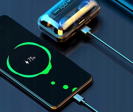 BEZDRÔTOVÉ BLUETOOTH BT 5.1 ŠPORTOVÉ SLÚCHADLÁ TWS F9 POWERBANK