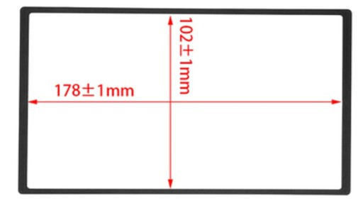 2 DIN RÁM PRE RÁDIO UNIVERZÁLNE 7 PALCE 178x102MM