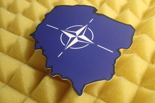 NÁLEPKA NATO POĽSKÁ NÁLEPKA 7,8 x 7,2 cm