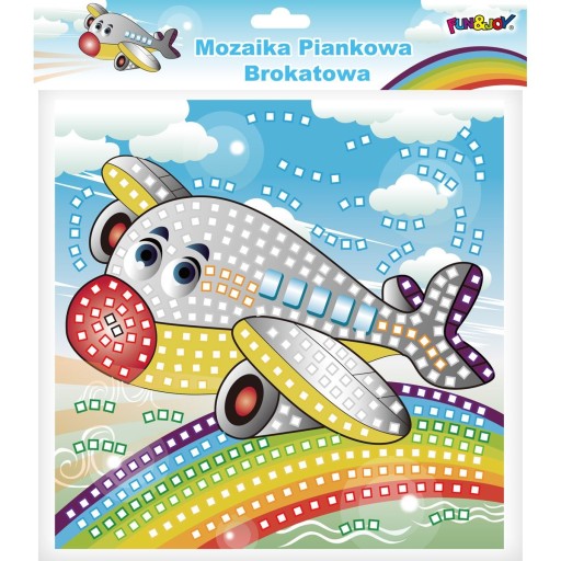 Penová trblietavá mozaika do lietadla Fun&Joy