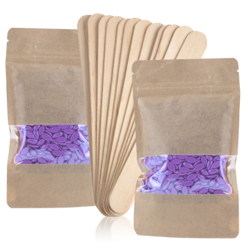 Sada 2x tvrdý depilačný vosk ItalWax LAVENDER + špachtličky