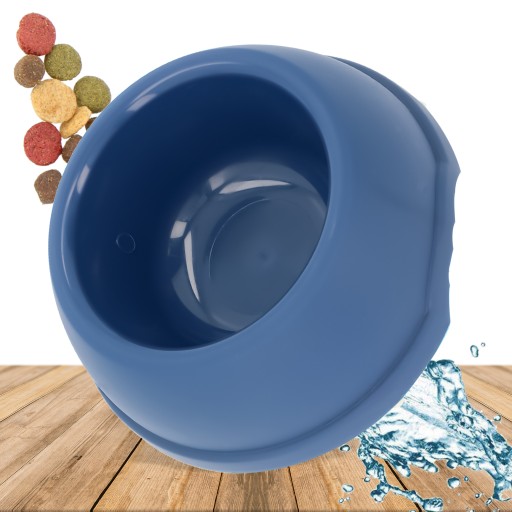 Plastová miska pre psov S, 0,38L, námornícka modrá, priem 17 cm,