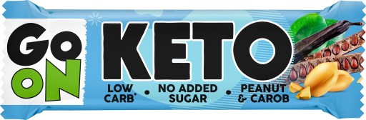 Sante Go On KETO Arašidová tyčinka s karobom BEZ CUKRU 50g