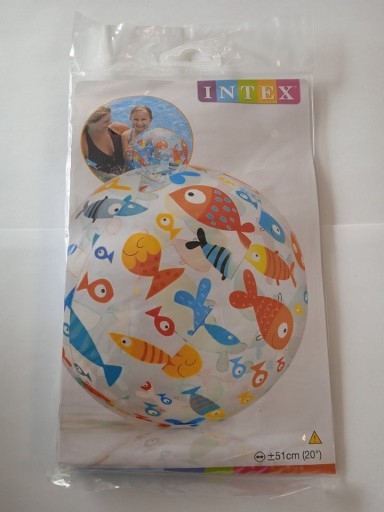Nafukovacia plážová lopta s potlačou 51 cm INTEX 590