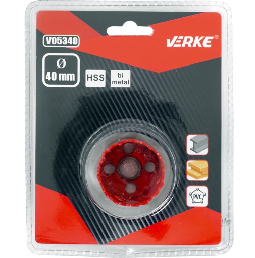 DIEROVÁ PILA BI-METAL FRÉZA FRÉZA VŔTAČKA NA DREVENÝ KOV 40mm BI-METAL