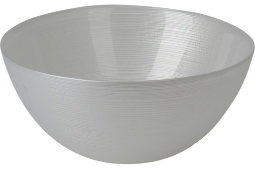 Sklenená miska na šalát 15 cm biela