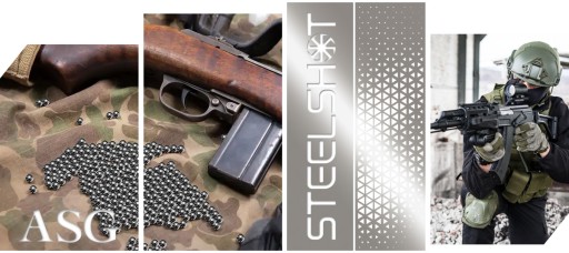 Oceľové guličky Steelshot 6mm do prakov ASG 300 ks.