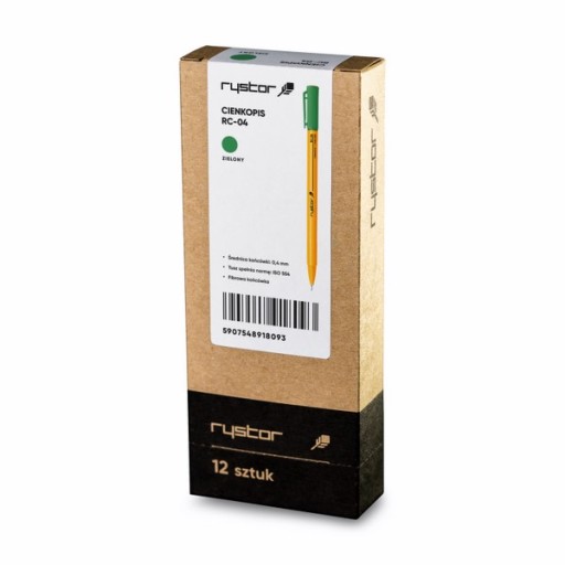 RYSTOR Fineliner školská kancelária RC-04 GREEN