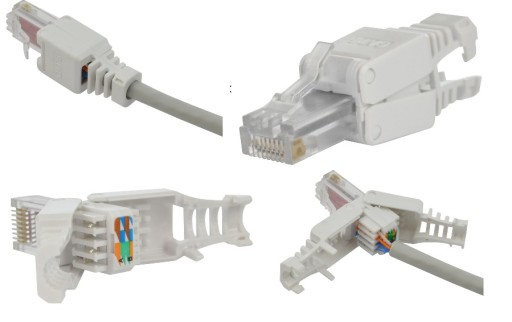Beznástrojová zástrčka RJ45 8P8C cat.6, netienená