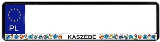 Rám ŠPZ Kaszëbë, biely