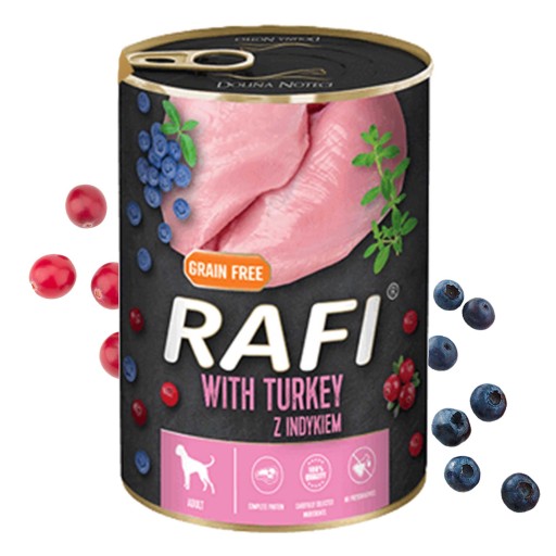Rafi Mokré krmivo pre psov s morkou v konzerve, 400 g