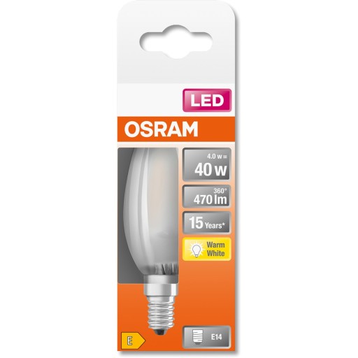 LED SVIEČKOVÁ žiarovka E14 4W 2700K Filament OSRAM