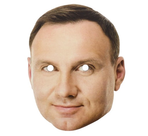 Papierová maska Andrzej Duda Prezident PiS Dudu Prestrojenie Politika Politika