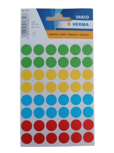 Nálepky bodky 240 ks 13mm HERMA