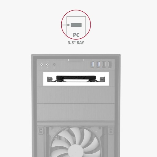 RHD-125S Kovový rám pre montáž 1x 2,5'' HDD do pozície 3,5'', šedý