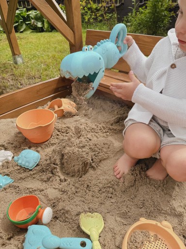 LOPATKA ZBERAČ PIESKU HRAČKA DO VODY PRE DETI DINOSAUR KROKODÝL BIO
