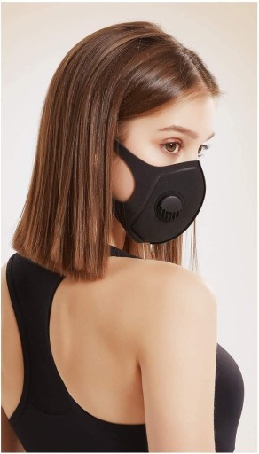 2x OPÄTOVNE POUŽITEĽNÁ 3D OCHRANNÁ HUBKOVÁ MASKA S VENTILOM