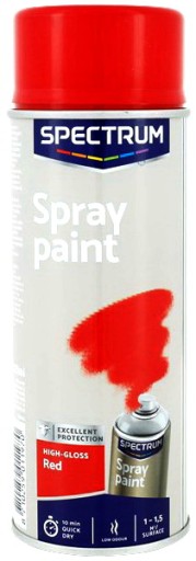 FARBA V STRIEKU ČERVENÝ AKRYLOVÝ LAK 400ML LESK