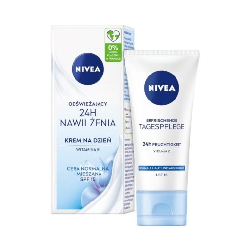 NIVEA 24H hydratačný osviežujúci denný krém SPF15 50 ml