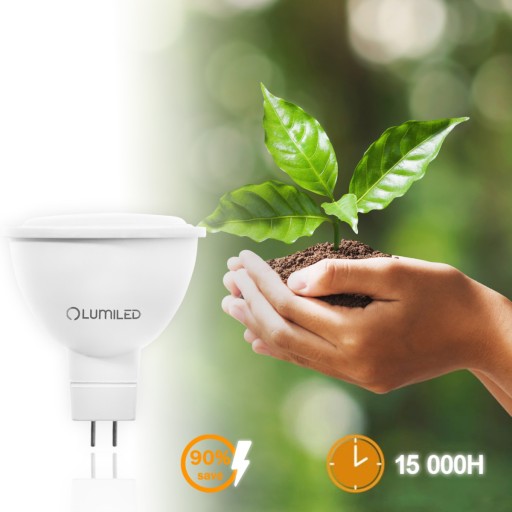 LED žiarovka MR16 6W = 50W 6500K Studená 230V 120°