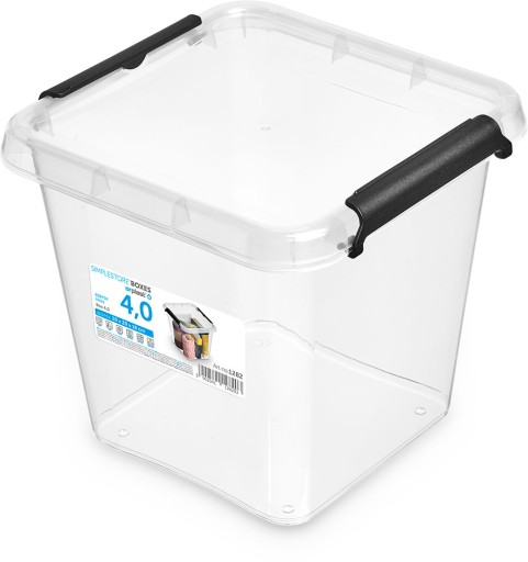 PLASTOVÝ KONTAJNER organizér box 4l priehľadný do domácnosti na deky a lieky
