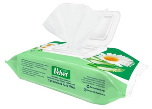 Zamatový vlhčený toaletný papier CHAMOMILE 1 balenie 48s