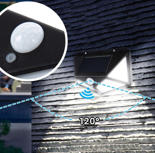 SLNEČNÁ LAMPA SO SNÍMAČOM POHYBU SÚMRAK 100LED