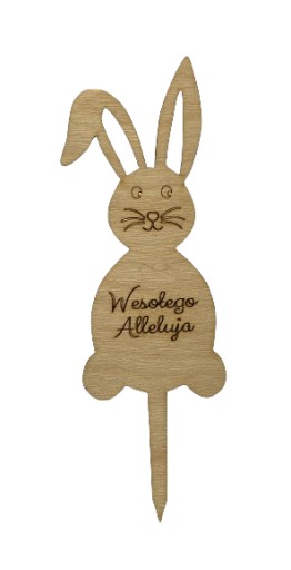 Drevený veľkonočný zajačik na vrchnom veľkonočnom dekore decoupage