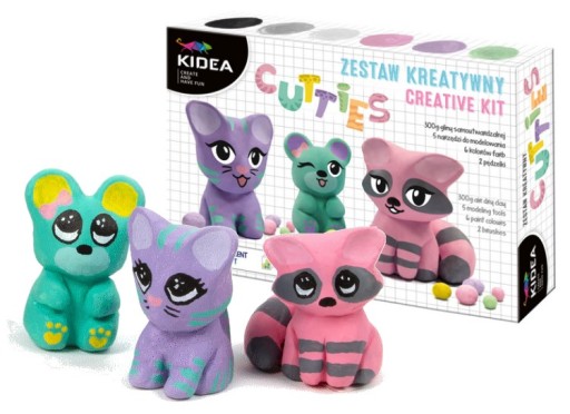 KIDEA SAMOTVRDÚCA HLINA kreatívna sada ZVIERATÁ
