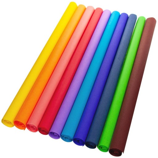 Hladký hodvábny papier A3, 10 listov, mix farieb