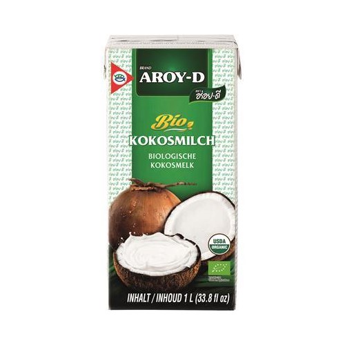 BIO kokosové mlieko BIO 1l THAI Aroy-D certifikát