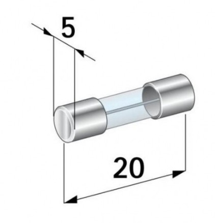 Sklenená poistka 5x20mm CE 8A 1ks