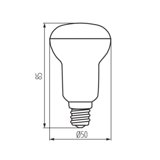 SIGO R50 LED žiarovka svetelný zdroj E14 SHAFT 6W 490lm 230VAC 3000K