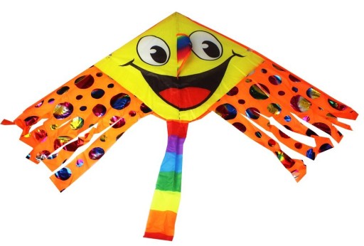 Kite pre deti 89 cm s farebným chvostom, jednoduché použitie a bezpečné
