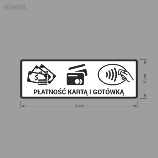 Nálepka - Platba kartou a v hotovosti - 10x30