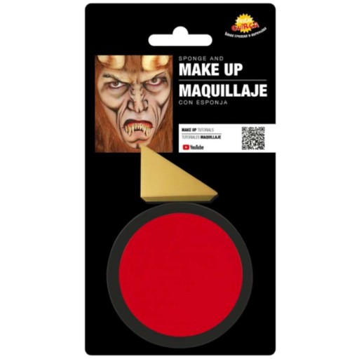 ČERVENÁ farba na tvár, hubový make-up