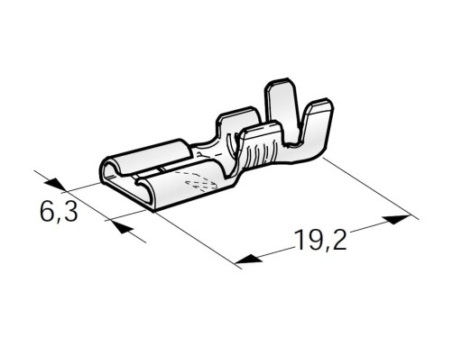 Konektory J6.3 samice s háčikom /10ks/