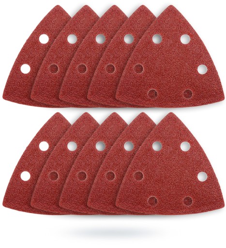 10x papierový trojuholník so suchým zipsom 93x93x93 P150 Multi-Tool