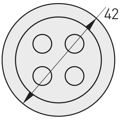 Nábytkový gombík BUTTON rukoväť, priemer: 42 mm, farba: modrá, GTV