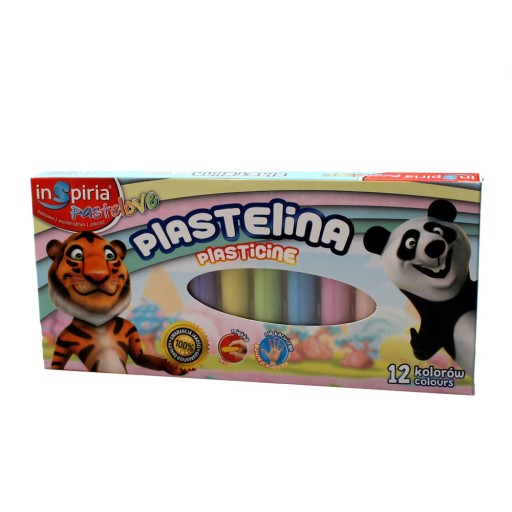 INSPIRIA Plastelína pastelová 12k
