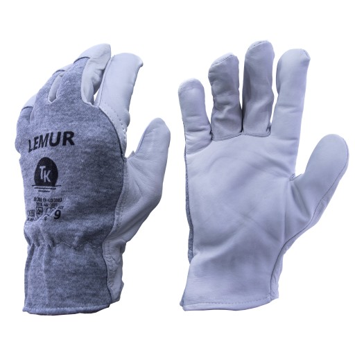 MONTÁŽNE RUKAVICE KOŽA/BAVLNA TK LEMUR VEĽKOSŤ 9