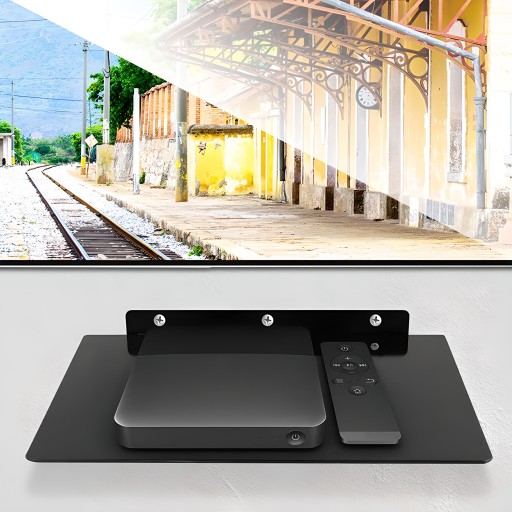 SKLENENÝ POLIČNÝ DRŽIAK PRE NÁSTENNÝ TV ŠTANDARDNÝ DEKODÉR DVD