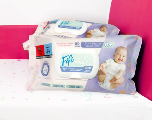 FIFI UBÚRKY VLHČENÉ VODOU 98% PRE DETI D-PANTHENOL ALLANTOIN 80 ks.