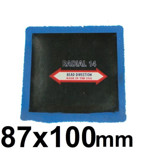 Vložka patch patch vulkanizácia oprava pre EURO pneu radiálne 1w 87x100mm