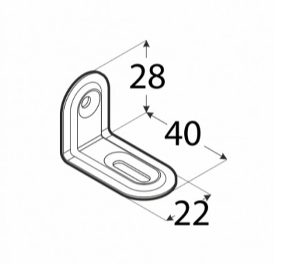 Nastaviteľný uhol FKS2 biela 40x28x22 mm 5 ks