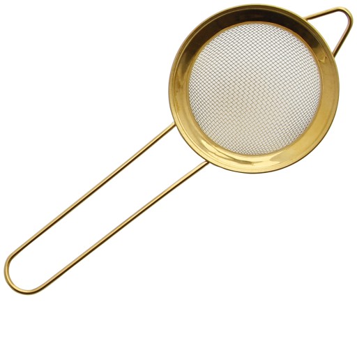 KUCHYNSKÝ SITOK 8 cm, NEREZ, ZLATÝ