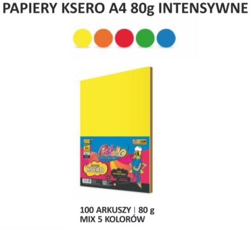 FAREBNÝ PAPIER A4 MIX 5 INTENZÍVNYCH FARIEB