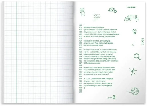 Herlitz ECO A5 mriežkovaný počítačový zošit, 60 listov